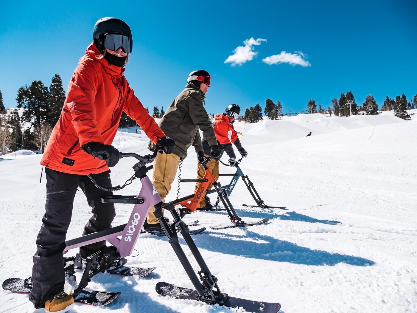 Sno-Go carving snow bike brings on the carbon to shed 12 pounds