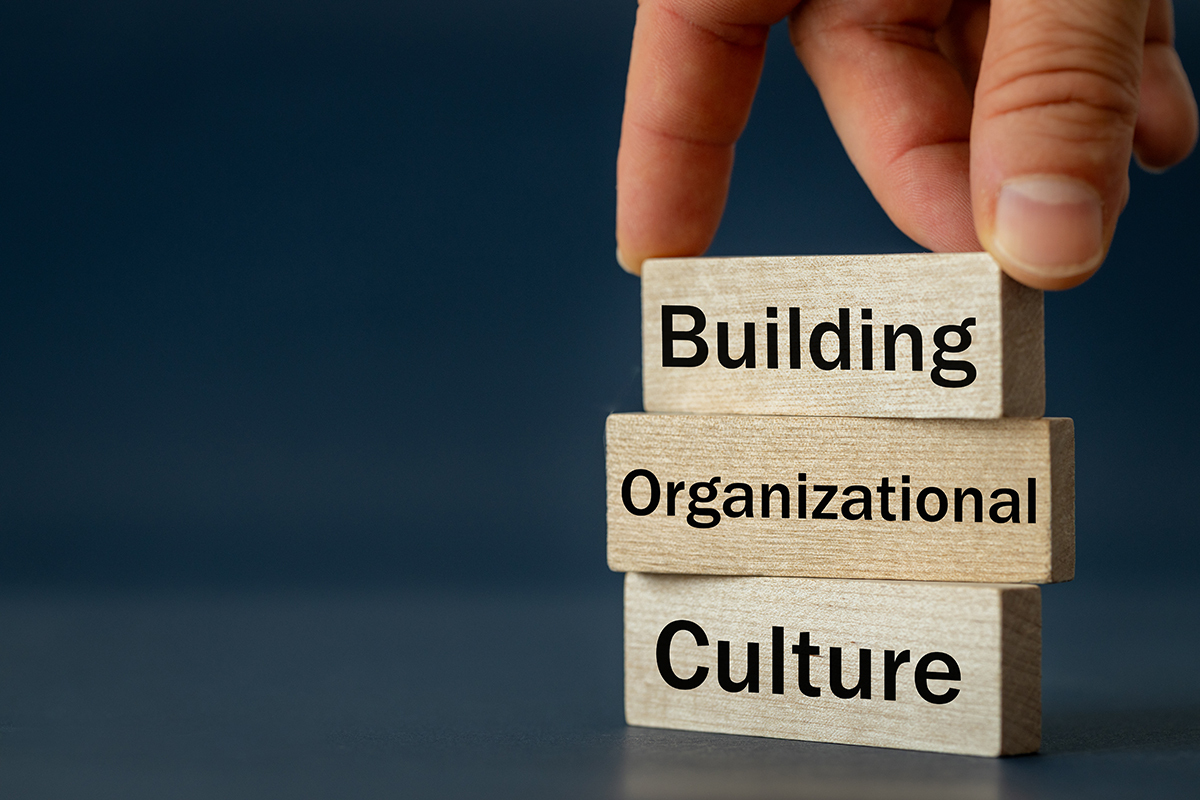 Building Organizational Culture blocks stacked