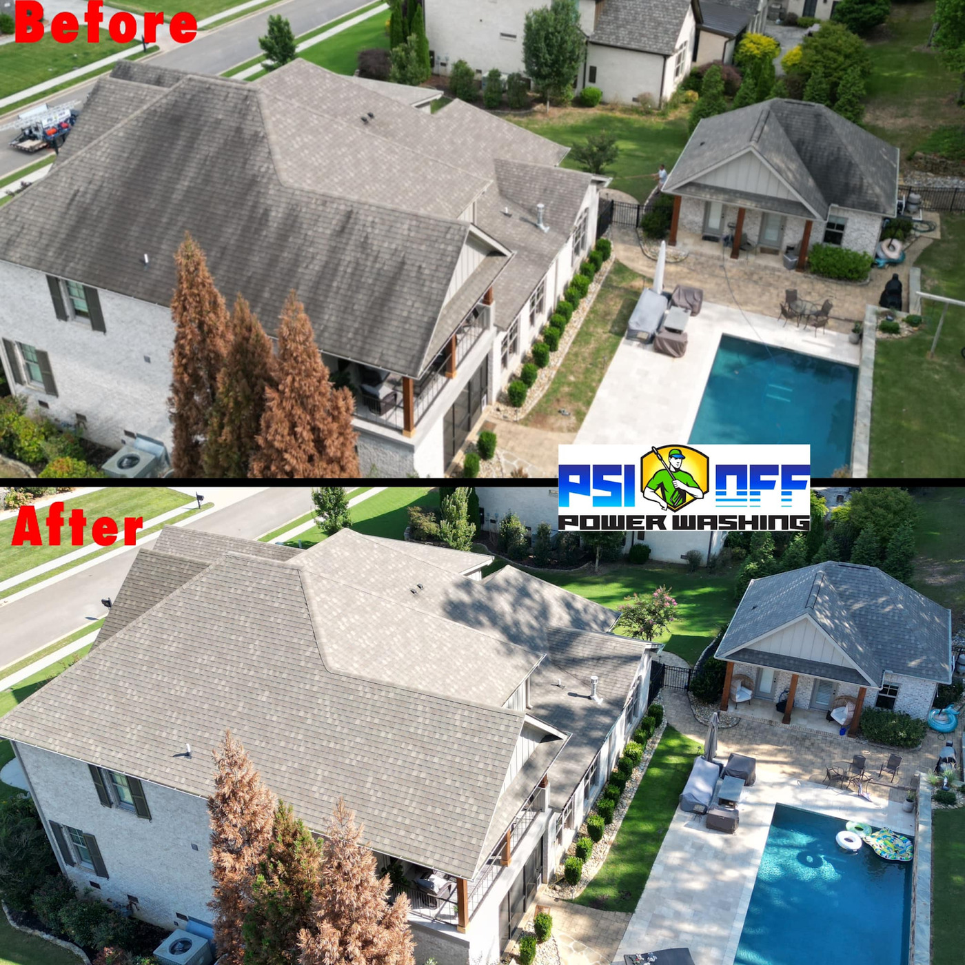 PSI OFF Pressure Washing was started by Kyle and Jenna Weatherwax to help home and business owners with high-quality pressure washing services in Huntsville at fair prices backed by excellent customer service.
