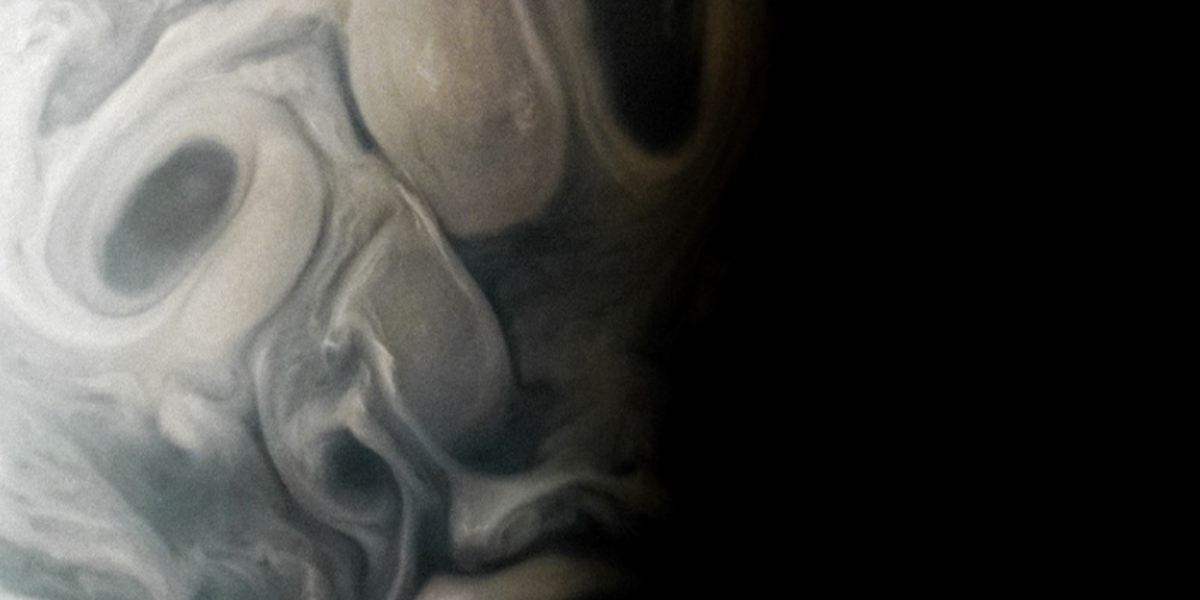 part of Jupiter taken by the NASA Juno spacecraft