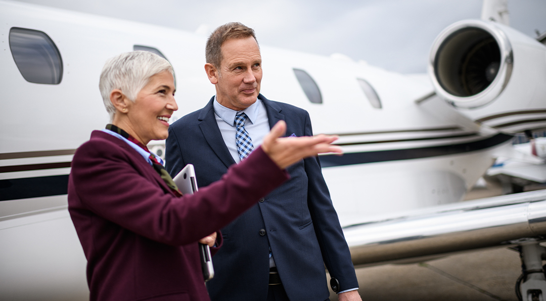 business people at the airport